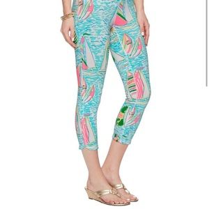Lilly Pulitzer Luxletic Leggings in You Gotta Regatta Print Size Small